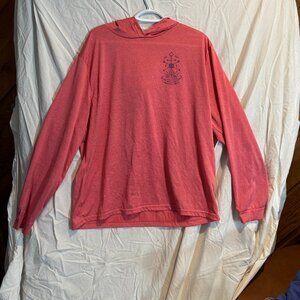Beach Lightweight Hoodie – Coral Red/Pink – XL